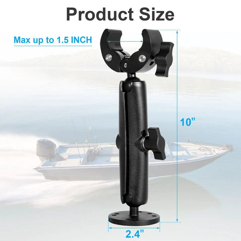 Stabilizer Mount For Trolling Motors With 360 Degree Adjustable Dual Ball Head Fits Terrova Riptide Terrova Ulterra PowerDrive