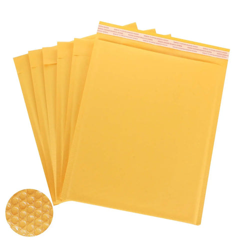 30 Pack Kraft Bubble Mailers Bulk 10x13 Inch Self Seal Padded Envelopes For Mailing And Shipping, showing envelope texture