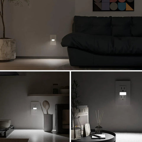 GFCI Outlet 20 Amp 125 Volt Self Test, Tamper Resistant Receptacle with LED Indicator installed on various walls in living spaces