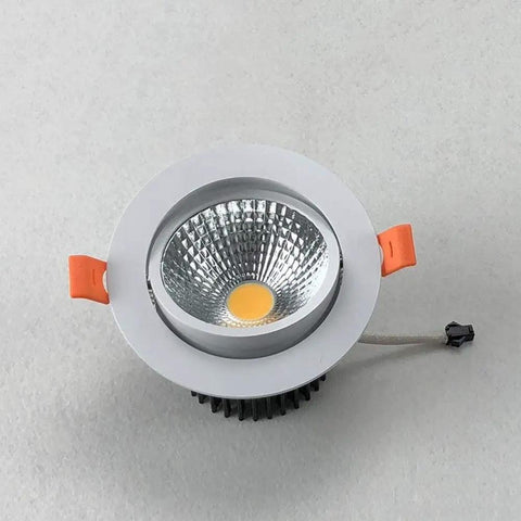 JUDYSSY Adjustable Led Floodlight 3-15W High Efficiency Cob Ceiling Light showing the downlight design and cooling fins.