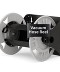 Shop Vacuum Hose Reel With 40 Ft Of 1.5 In Hose Wall Mount Steel Frame Adjustable Tension Knob Dust Collector Accessory