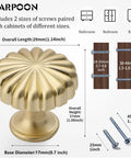 10 Pack Vintage Round Cabinet Knobs 1.1 Inch Brushed Brass Drawer And Wardrobe Handles For Kitchen Cabinets And Furniture Hardware Zinc Alloy Durable Easy Install Must Have
