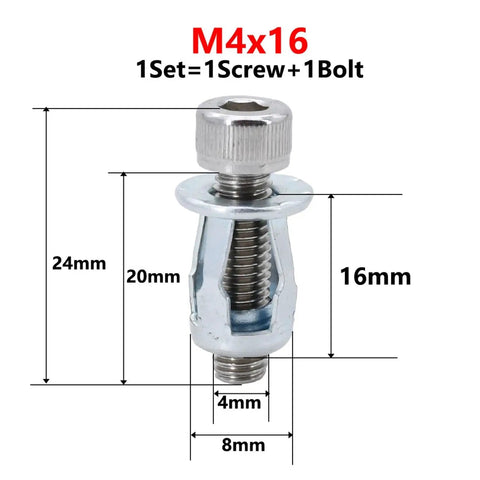 Petal Rivet Nuts Set M4 M5 M6 Zinc Plated Carbon Steel Nutserts for License Plate Fixing and Metal Panel Mounts Black