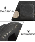 Low Profile Impact Driver Socket Adapter Set Made From Super Tough Heat Treated Steel For Tight Spaces With Secure Grip Handles And Smooth Swivels In Black Finish Perfect For Auto Repair And Heavy Duty DIY Home Projects, 1/4" and 3/8"