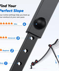 Adjustable Dual Track Ab Machine For Home Gym Core Training And Cardio Fat Burn, showing incline settings and adjustment knob.