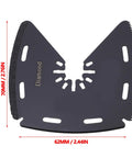 3 In 1 Oscillating Tool Blade For Cutting Scraping Grinding Wood Metal Plastic shown at 70mm height