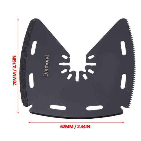 3 In 1 Oscillating Tool Blade For Cutting Scraping Grinding Wood Metal Plastic shown at 70mm height