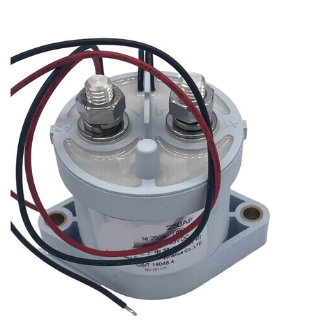 Kick Ass 200A High Voltage DC Contactor And 300A Relay with wiring, designed for EV charging stations installation.