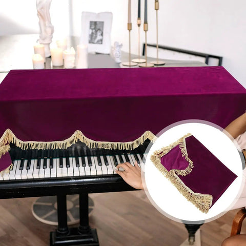 88-Key Electronic Piano Keyboard Cover Dust Protector For Full-Size Digital And Electric Pianos, 76.37 X 30.31 Inch, Velvet
