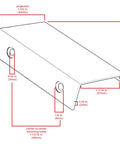 Diagram of Back Mount Finger Edge Pull 3 Inch Polished Chrome Cabinet And Drawer Handle with measurements and details.