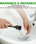 Cleaning HEPA Vacuum Filter Replacement Compatible With LT-117C Handheld Car Vacuum Cleaner Six Pack in sink with brush