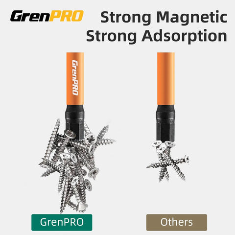 20 Piece Allen Wrench And Hex Drill Bit Set With Storage Organizer Pro Grade S2 Steel Heavy Duty Impact Driver Bits CNC Machined Tips With Magnetic Hold showcasing strong magnetic adsorption.