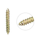 Double Ended Hanger Bolts Set For Wood Joining 96 Pieces 5x13mm showing close-up of self tapping thread dowel screws detail