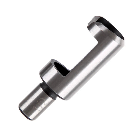 Half inch heavy duty wood plug cutter drill bit, carbon steel, titanium coated for precise woodworking cuts.