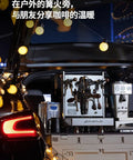 Barista Grade Semi Automatic Espresso Machine With E61 Brew Head And Rotary Pump PID Temp Control in car trunk at night event