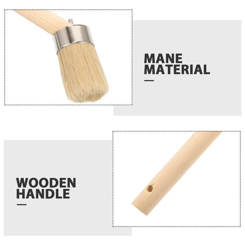 Wood Handle Paint Brush And Detail Brush For Stain And Wall Painting Pro Grade Lightweight Painter Pro with wood handle and bristles