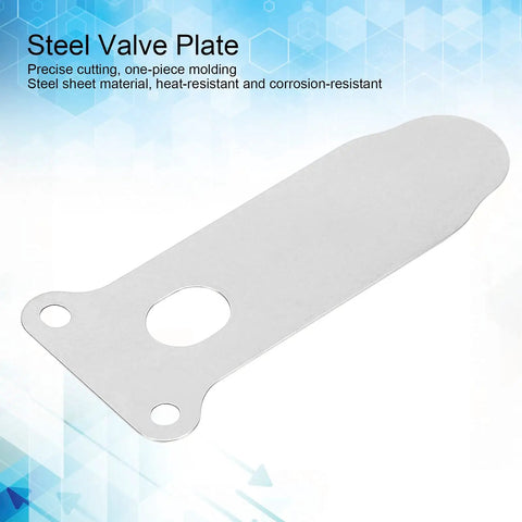 62mm Tongue Shape Steel Air Compressor Valve Plate Replacement Kit on blue background