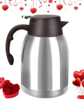 54oz Stainless Steel Thermal Coffee Carafe Dispenser No Spill With Unbreakable Double Wall Vacuum Insulation Classic Silver