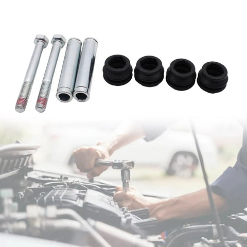 Upgrade Your Ride With This Smooth Front Brake Caliper Slider Pins Guide Kit Designed For Jimny Models From 1998 To Replace Parts Like BCF1406AX2 And 113-1406X. Steel pins and rubber boots for Jimny 1998+ brake repair