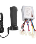 Brushed Motor Speed Controller Box With Throttle Grip For 24V 36V 48V Electric Scooters E Bikes And Trikes 500W Aftermarket Handlebar Controller Non Slip Grip Easy Installation On Right Side, black grip and wired controller box