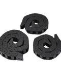 Vorn 2.4 350 3D Printer Cable Chain Set Open Tank Drag Chains, 2 Pieces 10x11mm Style, 1 Piece 10x15mm Style, Black PA66 Nylon