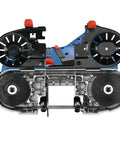 18V Compact Band Saw Bare Tool with a lightweight 7.3 pound build for tight spaces and overhead cuts, open view of cutting mechanism.