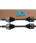 Heavy Duty Front Cv Axle Shaft Assembly Set With Driver And Passenger Neoprene Boots Oe Spec displayed with packaging.