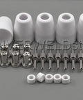 Pro Grade Plasma Torch Consumables Kit For PT-31 LG-40 JG-40 WSD-40 With Nickel Plated Tips Nozzle and Ceramic Parts