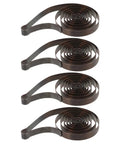 4 Pack Mechanical Clock Main Springs Replacement Kit With Alarm Clock Movements And Spare Parts For DIY Timepiece Restoration And Easy Repair Projects showing coiled springs