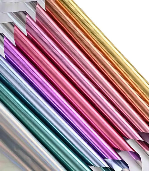 Two Pack 10 Yard Flower Wrapping Paper 22.83 Inch Waterproof Metallic Floral Bouquet Paper