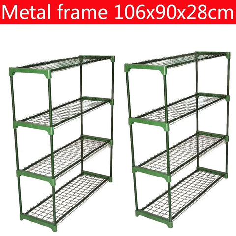 Two Pack Display Storage Racking For Garden And Greenhouse Staging, 4 Tier Free Standing Shelving Unit For Plants, Shed And Garage, Durable Versatile Racks With 90cm Wide By 31cm Deep By 106cm High