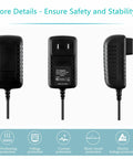 Replacement AC DC Adapter Works With Mitutoyo Surftest SJ 210 201 Series 201P 201R 201S 201M Portable Surface Roughness Tester Power Supply Cord Charger Worldwide Voltage Input 100V 120V 240V 50 60 Hertz, black wall plug