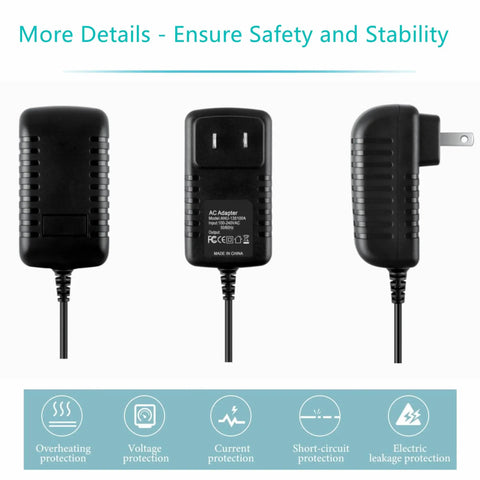 Replacement AC DC Adapter Works With Mitutoyo Surftest SJ 210 201 Series 201P 201R 201S 201M Portable Surface Roughness Tester Power Supply Cord Charger Worldwide Voltage Input 100V 120V 240V 50 60 Hertz, black wall plug