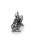 US Navy USS Arizona 3D Metal Ship Model Kit Unassembled DIY Hobby Project With Detailed Etched Parts Easy Snap Fit Perfect For Collectors And History Buffs Display Worthy Warship Replica front view