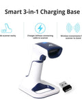 Wireless Portable 1D Bluetooth Barcode Scanner With Stand Handheld 3 In 1 Cordless Rechargeable Scan Gun For Inventory USB Reader 1D Only