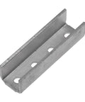 P1377-EG 4 Hole U Shaped Splice Clevis Connector Bracket For All 1-5/8 Inch Strut Channel Heavy Duty Mounting Link 1/2 Inch Bolt Compatible 1/4 Inch Thick Electro-Galvanized Zinc Silver Finish ASTM B633 Type III, 4-hole view
