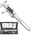 Stainless Steel Digital Caliper With Large LCD Screen For Precise 0 To 150mm Measurements 6 Inch Electronic Micrometer shown with case
