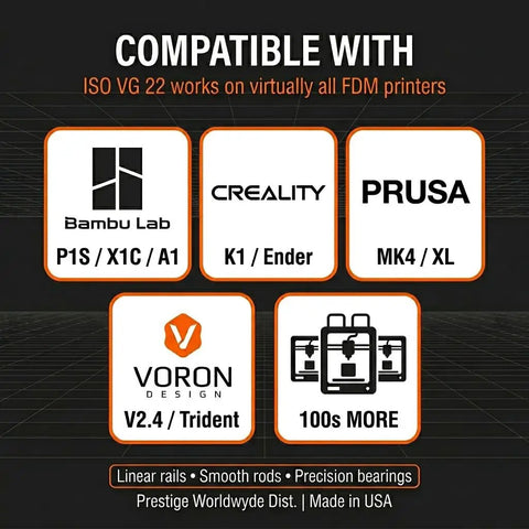 Top Notch 3D Printer Oil For Linear Rails ISO VG 22 compatible with Bambu Lab, Creality, Prusa, Voron, CNC printers
