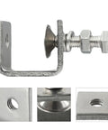 Heavy Duty C Clamp Cabinet Clamp 15 to 38mm Range Drawer Clip I Beam Design M8 Threaded Hole Table Mounting Bracket Rust Proof 1pc