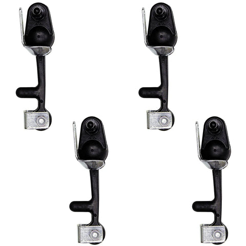 4 pack of 6 Inch Heavy Duty Rubber Hood Catch With Bumper Includes Brackets And Pin Ideal For Securing Boxes Hoods In Harsh Environments