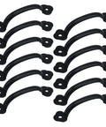 Zinc Alloy Modern Black Pull Handle for Wardrobe Cupboard and Drawer Furniture Hardware Pack of 12, front view showing 3.15 inch hole distance