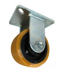 Heavy Duty Rigid Caster Kingpinless Design Featuring Super Polyurethane Wheels On Iron Cores 10 Inch Diameter side view