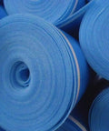Three Millimeter Floor Underlayment Foam Padding Delivers Kickbutt Moisture Barrier And Quiet Sound Dampening For Laminate And Engineered Hardwood Covering Four Hundred Square Feet In Blue Roll Pack, rolled blue foam.