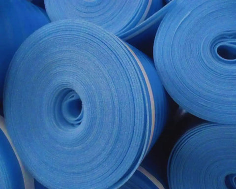 Three Millimeter Floor Underlayment Foam Padding Delivers Kickbutt Moisture Barrier And Quiet Sound Dampening For Laminate And Engineered Hardwood Covering Four Hundred Square Feet In Blue Roll Pack, rolled blue foam.