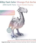 3D printed bird model in Earth Tone Silk PLA Filament With Dope Gradient Color Change For 3D Printing On Most FDM Printers
