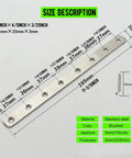 12 Inch Flat Mending Plate Set Of 4 Stainless Steel Straight Braces With Screws For Repair And Joining Connectors size details