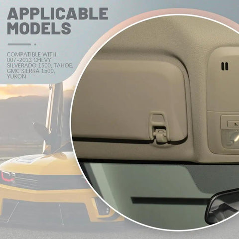 2 Pack Sun Visor Clips For Cars And Trucks, Durable ABS Visor Retainer Clips for Chevy Silverado 1500 Tahoe GMC Sierra