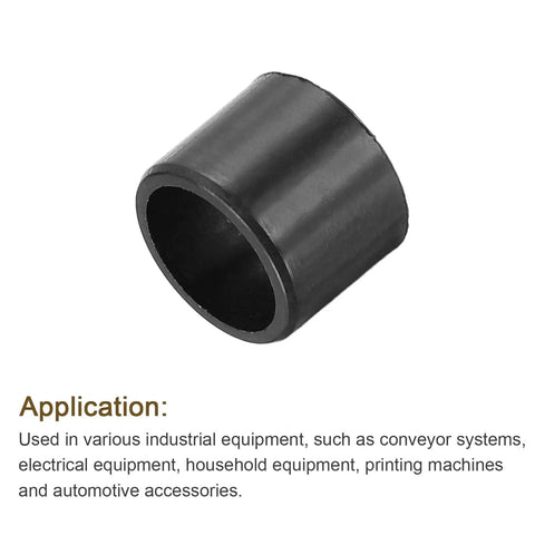 Premium 8 Pack Pom Plastic Sleeve Bearings And Oilless Bushings showing a single black POM sleeve bushing for 8 mm ID and 10 mm shafts.
