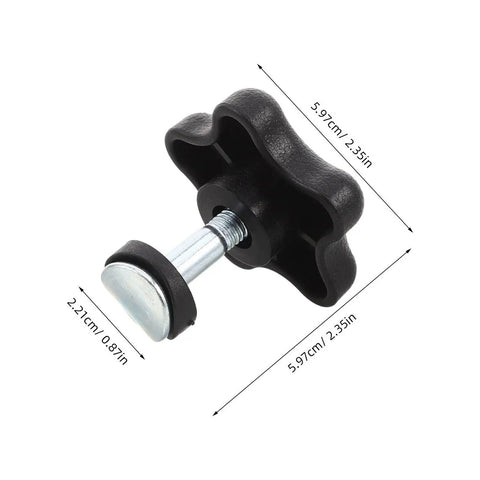 Plastic Star Knob Screw Set With Bolt And Nut Wide Compatibility Clamping Handle for equipment fixtures in black plastic material