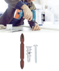 50 Piece Heavy Duty Beefy Hollow Metal Wall Anchors And Screws Kit For Drywall No Pre Drill Needed Self Drilling Anchors With Size Eight Zinc Alloy Screws One And A Quarter Inch For Three Eighths To Five Eighths Inch Drywall, drill bit and anchors